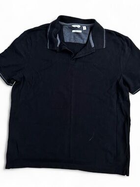 Calvin Klein men’s black polo pima cotton shirt Sz L